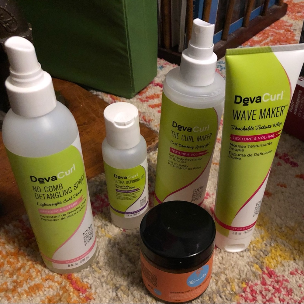 Lot of Curly Hair Products Deva Curl